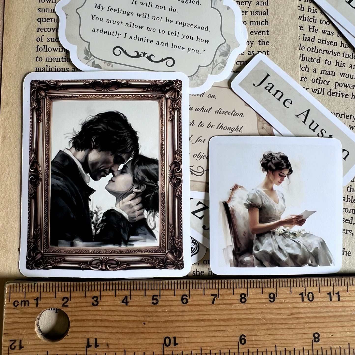 Elizabeth Bennet & Mr Darcy - vinyl stickers