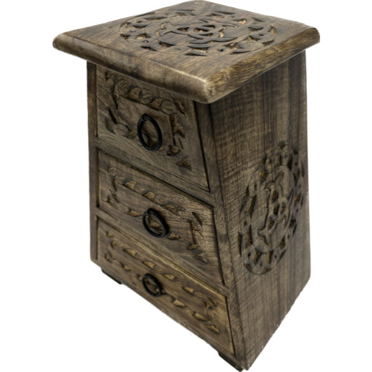 wooden drawer chest - celtic